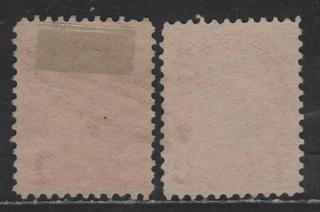 Lot 289 Canada #41var 3c Dull Vermillion Orange & Dull Orange Vermillion Queen Victoria, 1888-1897 Small Queen Issue, 2 Very Fine Used Singles, Mid Second Ottawa Printings, Papers 2O-Y