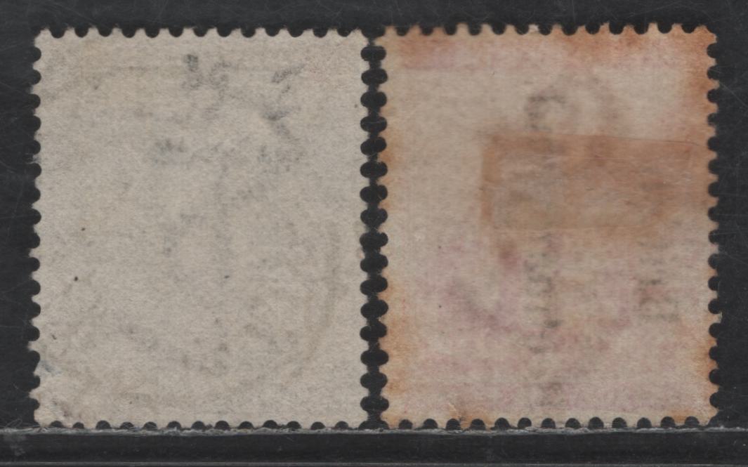 Lot 40 (C) British Bechuanaland SG#31-32 1d - 2d Carmine Red - Bistre Seated Hope, 1891 Seated Hope Overprinted Issue, 2 Fine/Very Fine Used Singles, Overprints Reading Upwards, Anchor Wmk