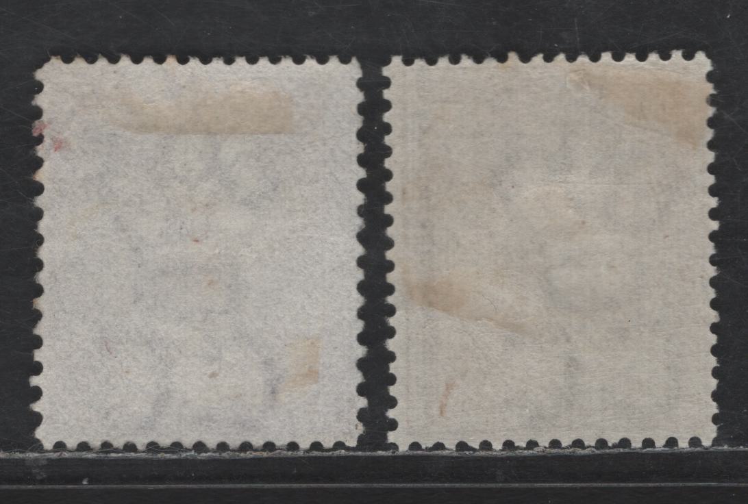 Lot 50 Bermuda SG#10a, 19 6d - 1/2d Bright Mauve - Stone Queen Victoria, 1865-1903 Queen Victoria Keyplate Issue, 2 F/VFOG Singles, Crown CC Wmk, Perf 14x12.5