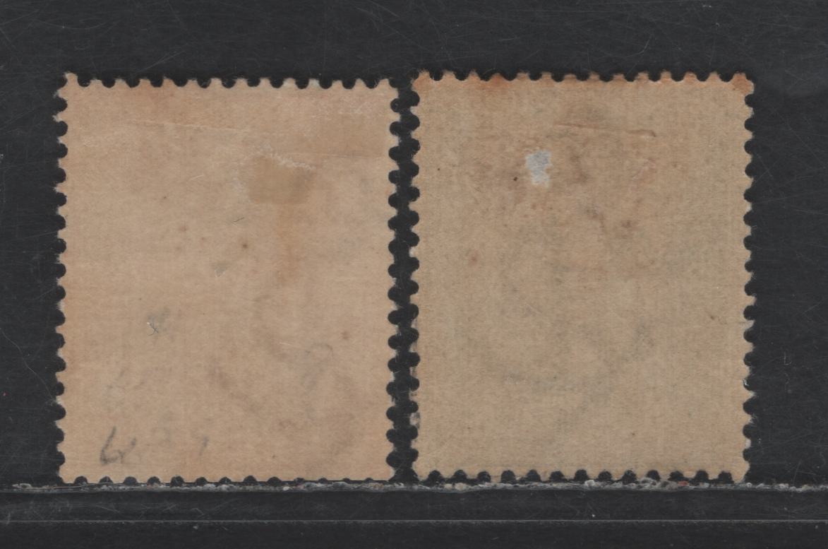 Lot 84 Cape Of Good Hope SG#48-49 1/2d - 1d Black -Rose Red Seated Hope, 1884-1890 Seated Hope Issue, 2 VFOG Singles, Cabled Anchor Wmk