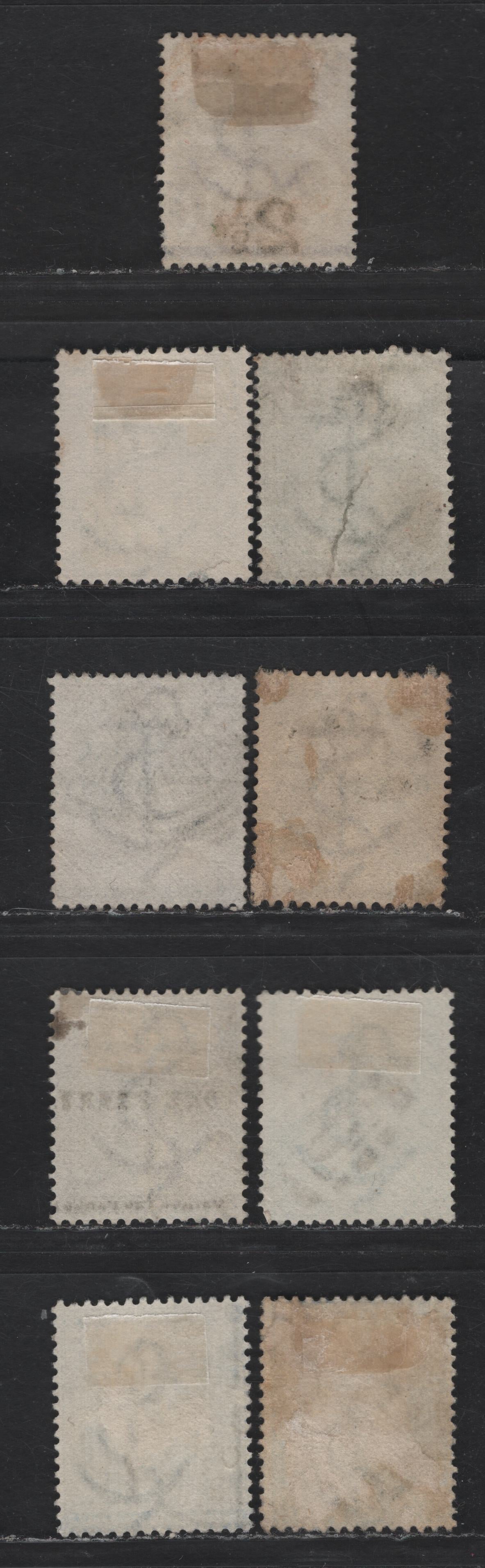 Lot 88 (C) Cape Of Good Hope SG#55, 56-a, 57-a, 61a, 63-a 2.5d on 3d - 2.5d Pale Magenta - Deep Ultramarine Seated Hope, 1891-1898 Surcharges - Revised Colors on Seated Hope Issues, 8 Fine/Very Fine Used Singles