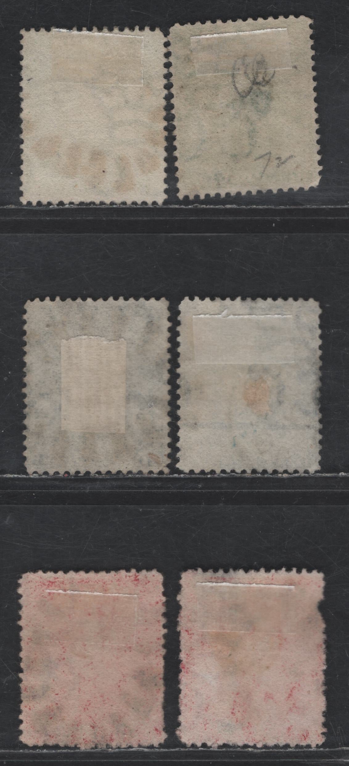 Lot 102 Barbados SG#72, 74, 76-77 1/2d - 4d Emerald Green - Red & Carmine Britannia, 1875-1881 Britannia Issue, 4 Fine/Very Fine Used Singles, Crown CC Wmk, Perf 14