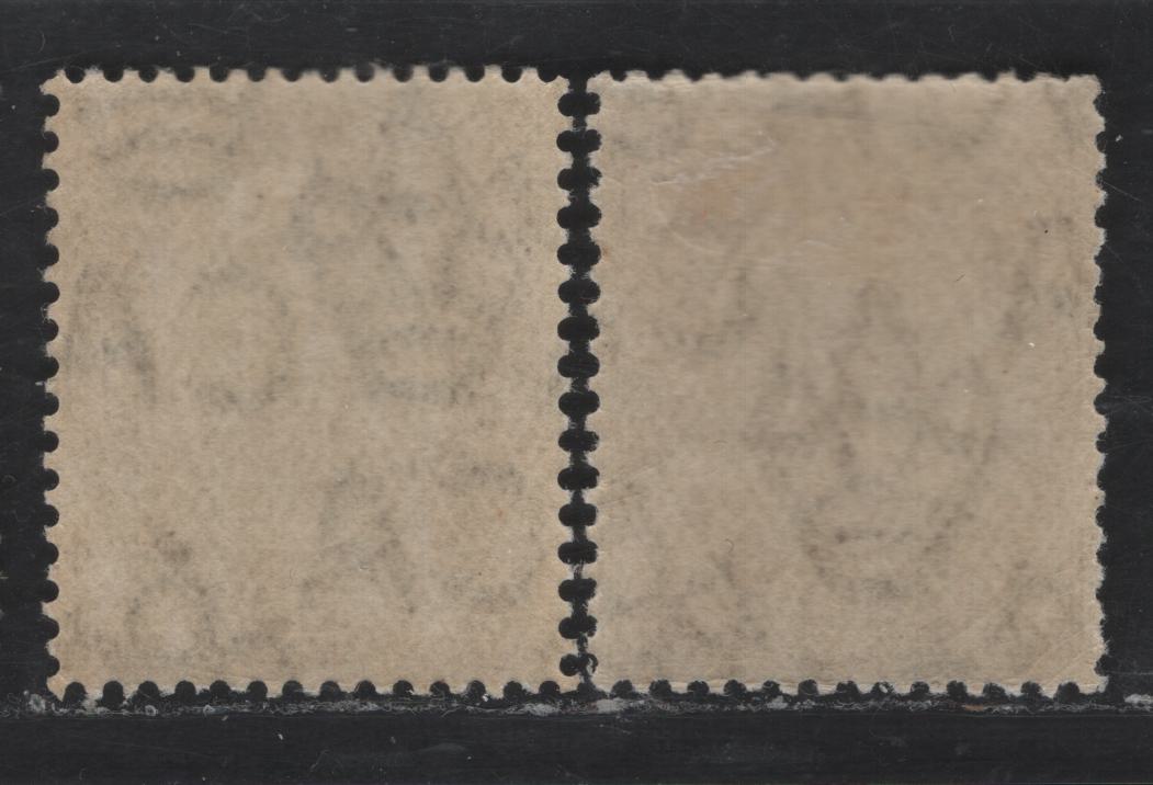 Lot 158 (C) Cayman Islands SG#38-a 1/4d Brown - Gray Brown Numeral, 1908-1909 Numeral Issue, 2 VFOG Singles
