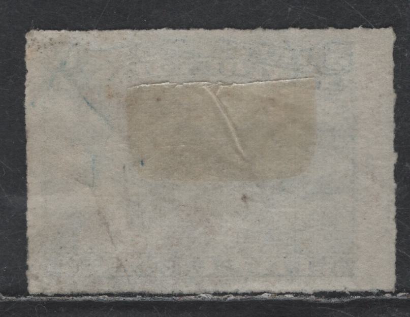 Lot 19 Newfoundland #40 5c Blue Harp Seal, 1876-1879 3rd Cents Issue, A Fine Used Single, Imprint Example, Showing The Very End Of The Imprint At Lower Left