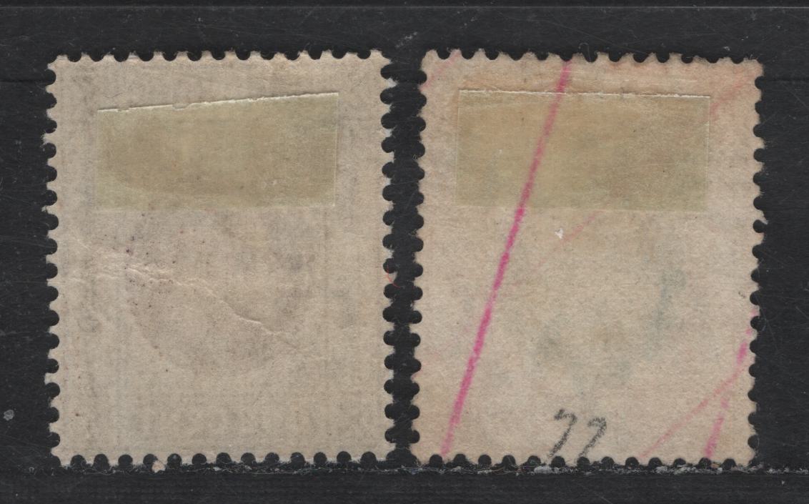 Lot 202 Hong Kong SG#62, 79a 1c - 5c Dull Purple & Brown - Dull Green & Brown Orange King Edward VII, 1903-1910 King Edward VII Issue, 2 VFOG & Unused Singles, Chalk Surfaced Paper, Crown CA & Mult Crown CA Wmks