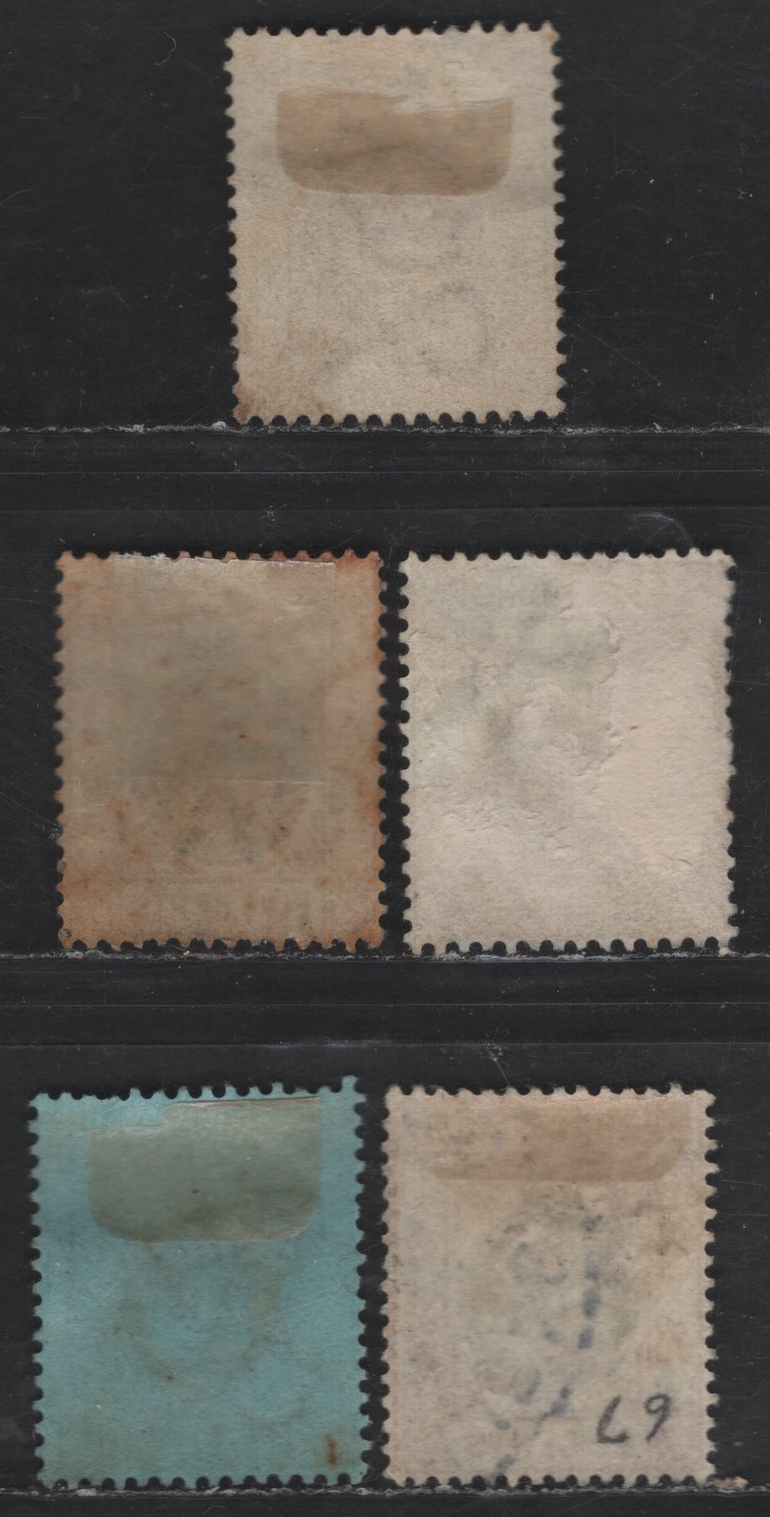 Lot 203 (C) Hong Kong SG#62, 66-66, 69 1c - 20c Dull Purple & Brown - Slate & Chestnut King Edward VII, 1903-1910 King Edward VII Issue, 4 Very Fine Used Singles, Crown CA Wmk