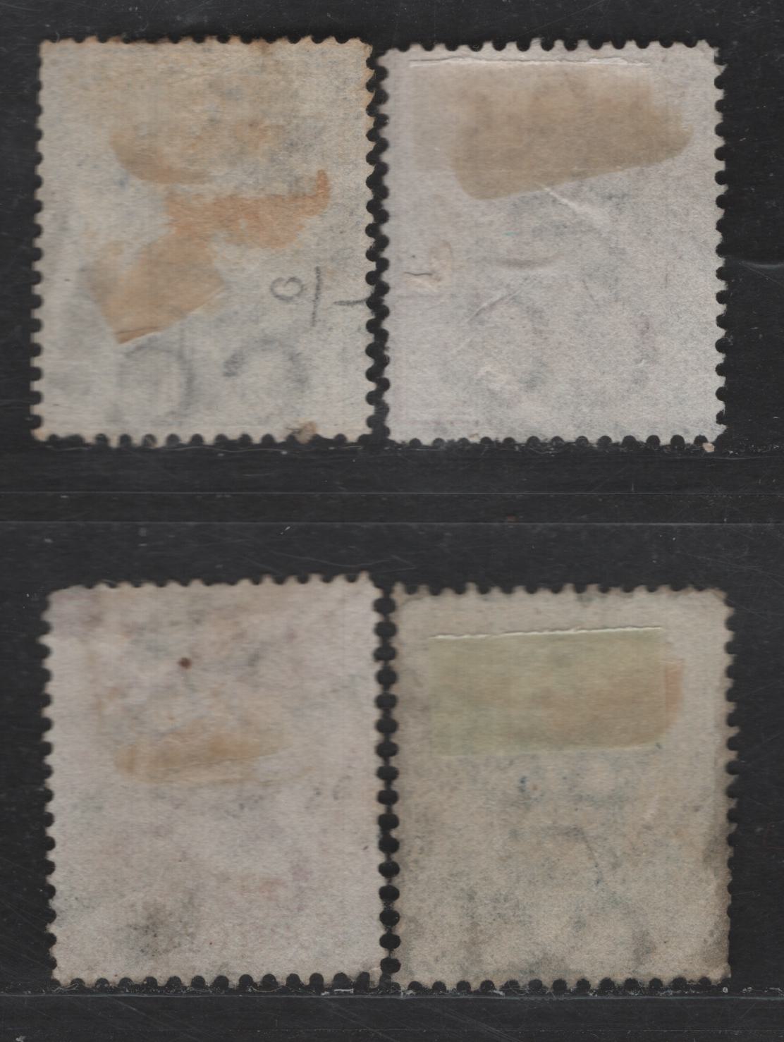 Lot 225 Lagos SG#11-12, 14-15 2d - 6d Blue - Green Queen Victoria, 1876-1879 Queen Victoria Keyplate, 4 Very Good/Fine Used Singles, Crown CC Wmk, Perf 14