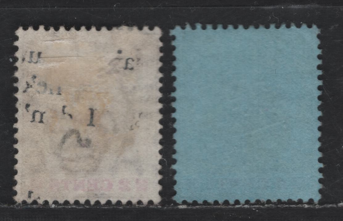 Mauritius SG#165, 167a 2c - 4c Dull & Bright Purple - Black & Carmine on Blue Arms, 1904-1907 Arms Keyplates, 2 Very Fine Used Singles, 2c On Ordinary Paper, 4c On Chalk Surfaced Paper, Multiple Crown CA Wmk.