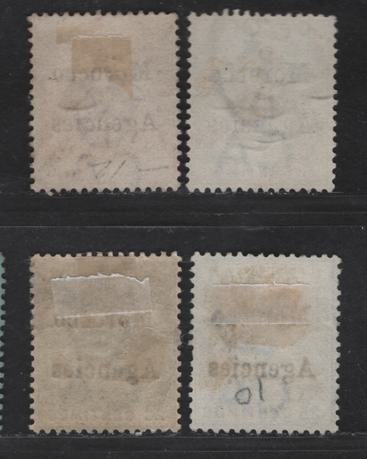 Lot 261 Morocco Agencies SG#9-12 5c - 25c Green - Ultramarine Queen Victoria, 1899 Queen Victoria Keyplates, 2 Fine/Very Fine Used Singles, Setting 2 Overprint