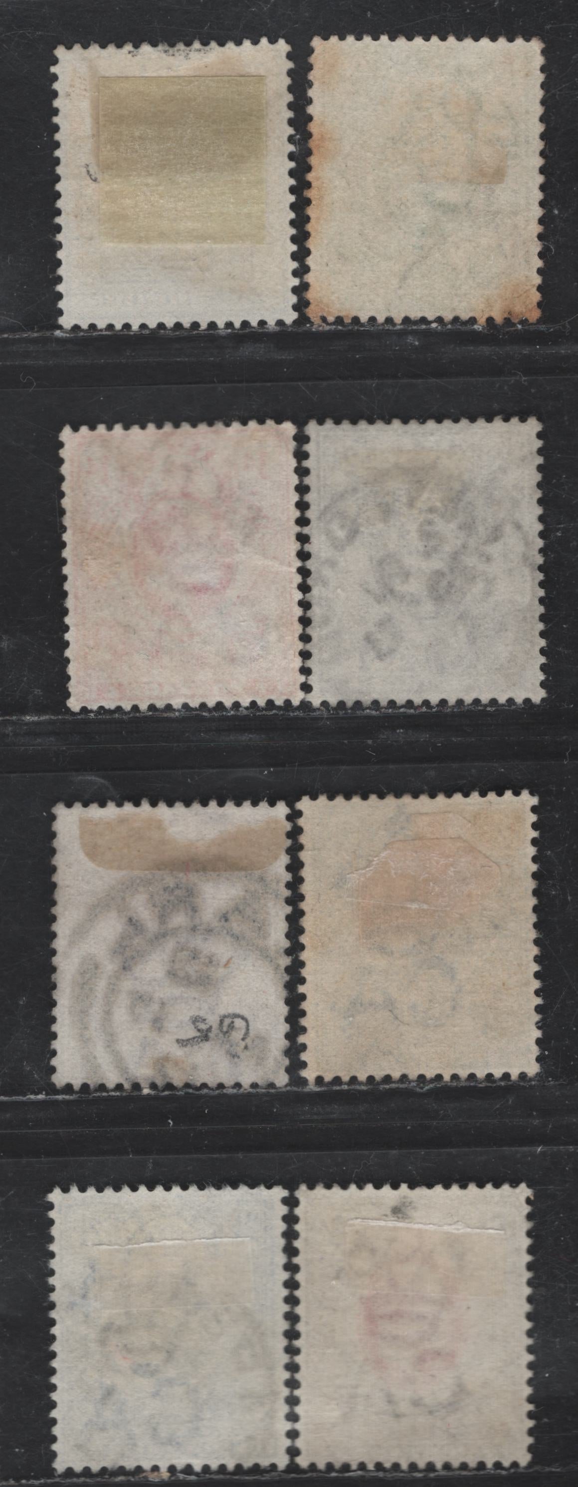 Lot 303 Orange Free State SG#136, 139-143 4d on 6d on 6d - 6d Blue - Scarlet & Mauve Surcharge - King Edward VII, 1902-1904 Surcharged & King Edward VII Issues, 7 Fine/Very Fine Used Singles, Crown CA Wmk, Two Shades Of 2.5d