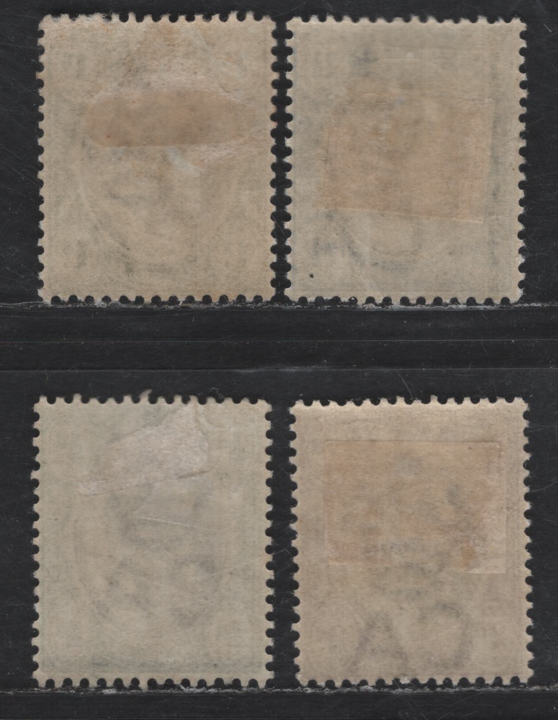 Lot 372 (C) Transvaal SG#244,246, 247, 251 1/2d Black & Bluish, 2 1/2d Black & Blue, 1/- Black & Sage Green, 2d Black & Purple, 1902 King Edward VII Wmk Crown Issue, 4 F & VF OG Singles
