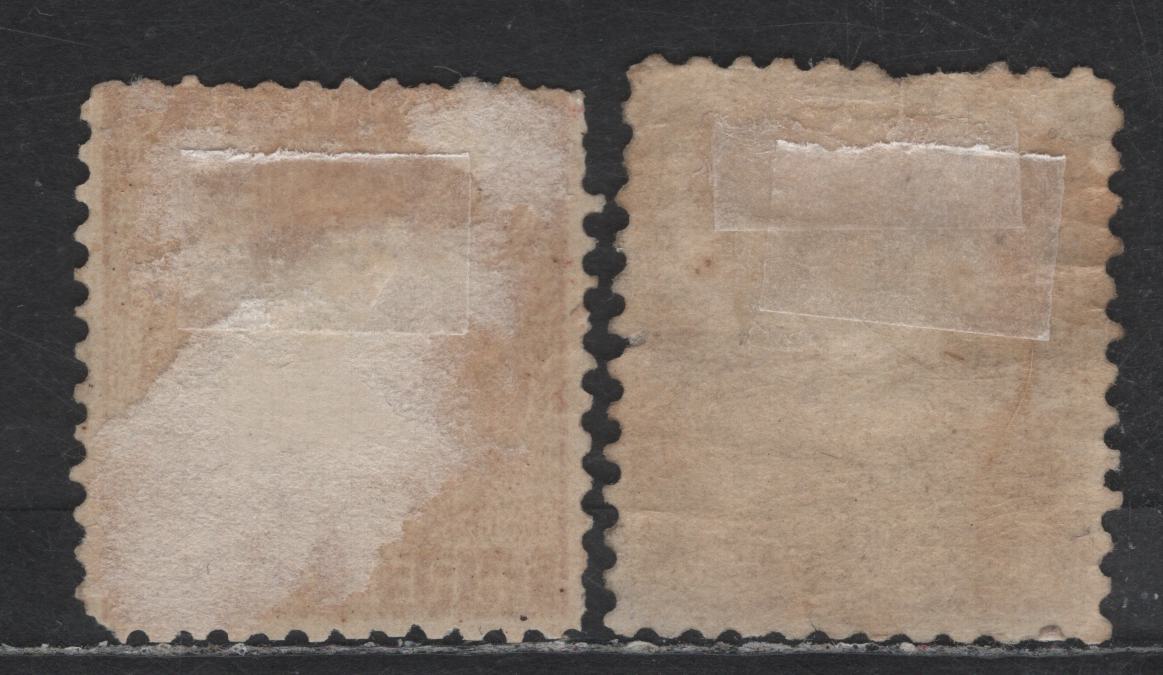 Lot 73 PEI #8, 13 9d - 3c Violet - Rose Queen Victoria, 1862-1872 Queen Victoria Pence & Cents Issues, 2 G/VGOG & Unused Singles, 9d Is Perf 11, 3c Is Perf 12, Small Tear On 9d In Bottom Margin