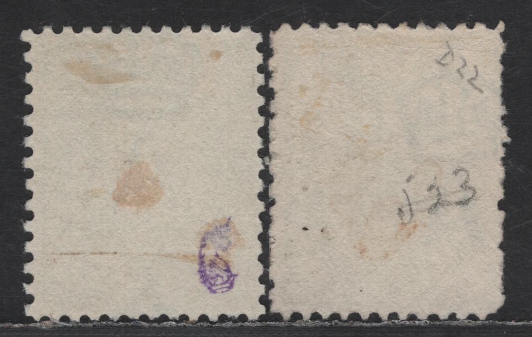 Lot 89 (C) Australia SG#D45, D58 1/2d - 1/- Emerald - Dull Green Numerals, 1906-1909 Postage Dues, 2 Fine Used Singles, Perf 12x11, Crown Over Single Lined A Wmk