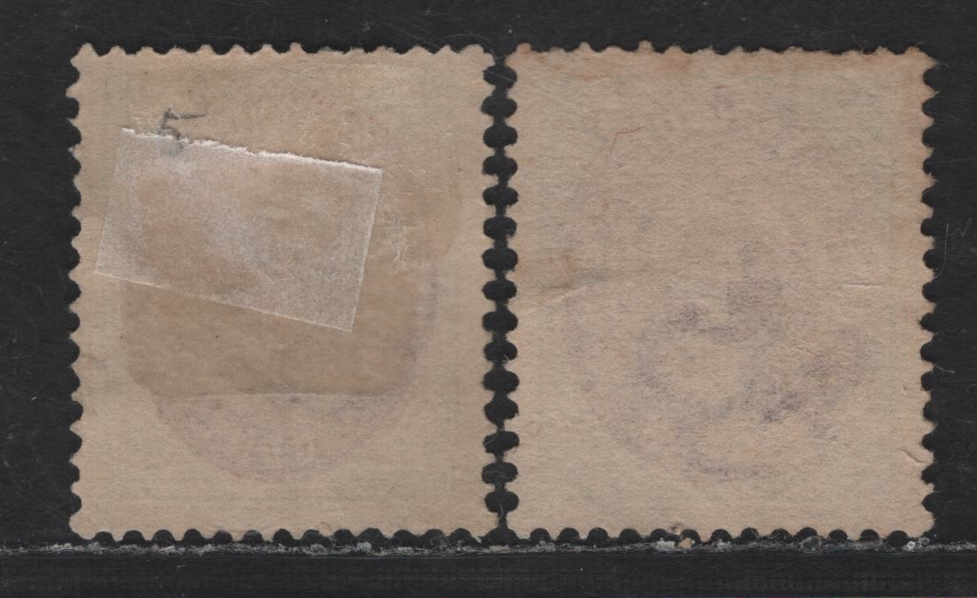 Lot 147 (C) Danish West Indies SC#5b 1c Green & Red Violet Numeral, 1874-1879 Numeral Issue, 2 Very Fine Used Singles, Medium Paper, Perf 14x13.5, Two Shades, Crown Wmk.