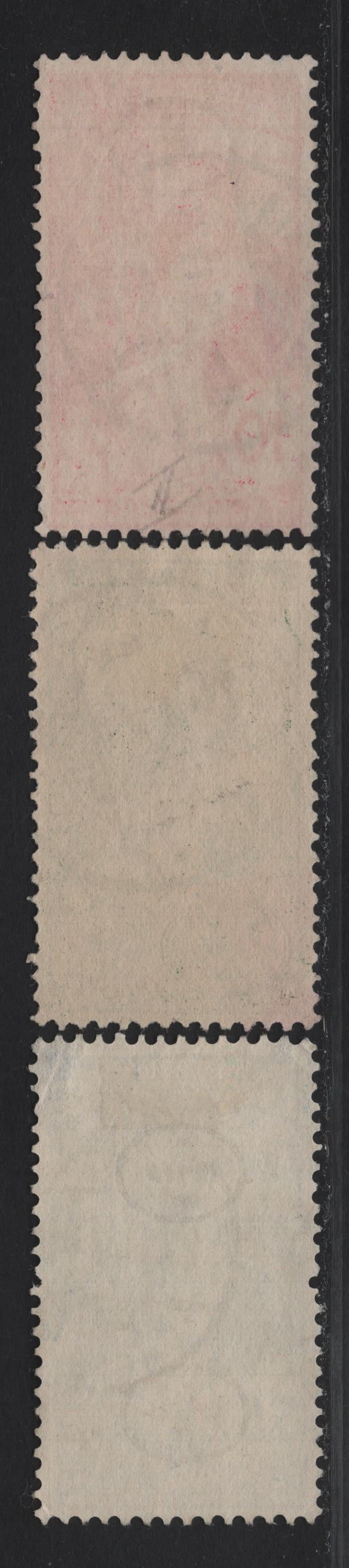 Lot 308 Switzerland SC#98-100 5c - 25c Gray Green - Blue UPU, 1900 UPU Issue, 3 Fine/Very Fine Used Singles