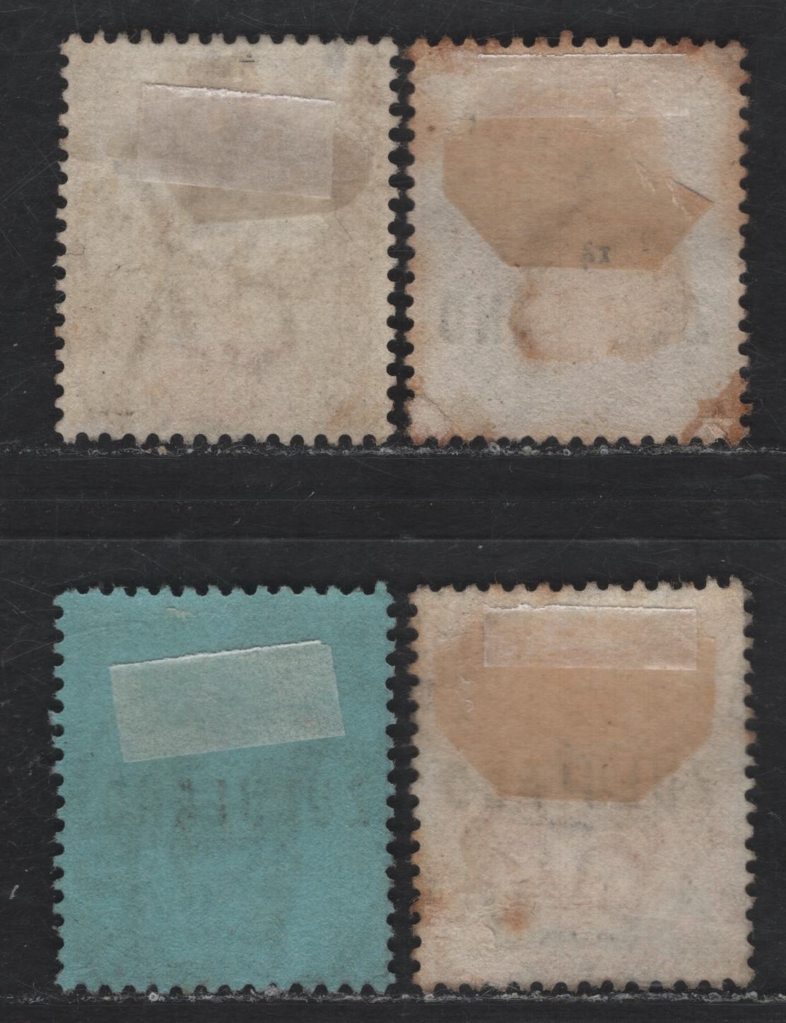 Lot 77 Zululand SG#1-2, 4, 21 1/2d -1d Vermillion -Dull Mauve & Carmine Queen Victoria, 1888-1892 Overprinted GB Jubilee & Imperium Keyplate, 4 Fine/Very Fine Used Singles, Some Toning On 1d