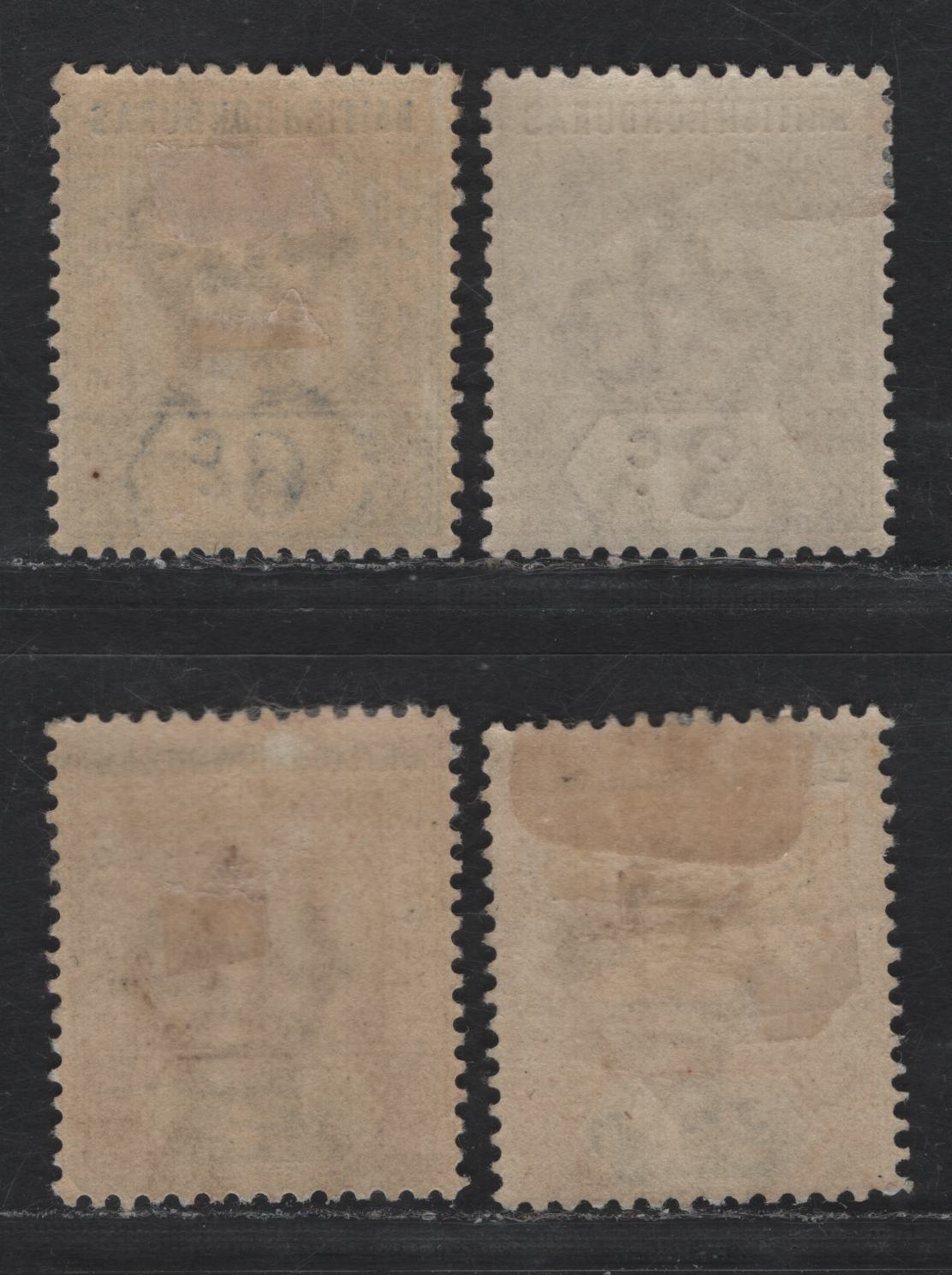 Lot 83 (C) British Honduras SG#53, 56, 59-60 3c -24c Brown - Yellow & Blue Queen Victoria, 1891-1901 Queen Victoria Imperium Keyplates, 4 F/VFOG Singles