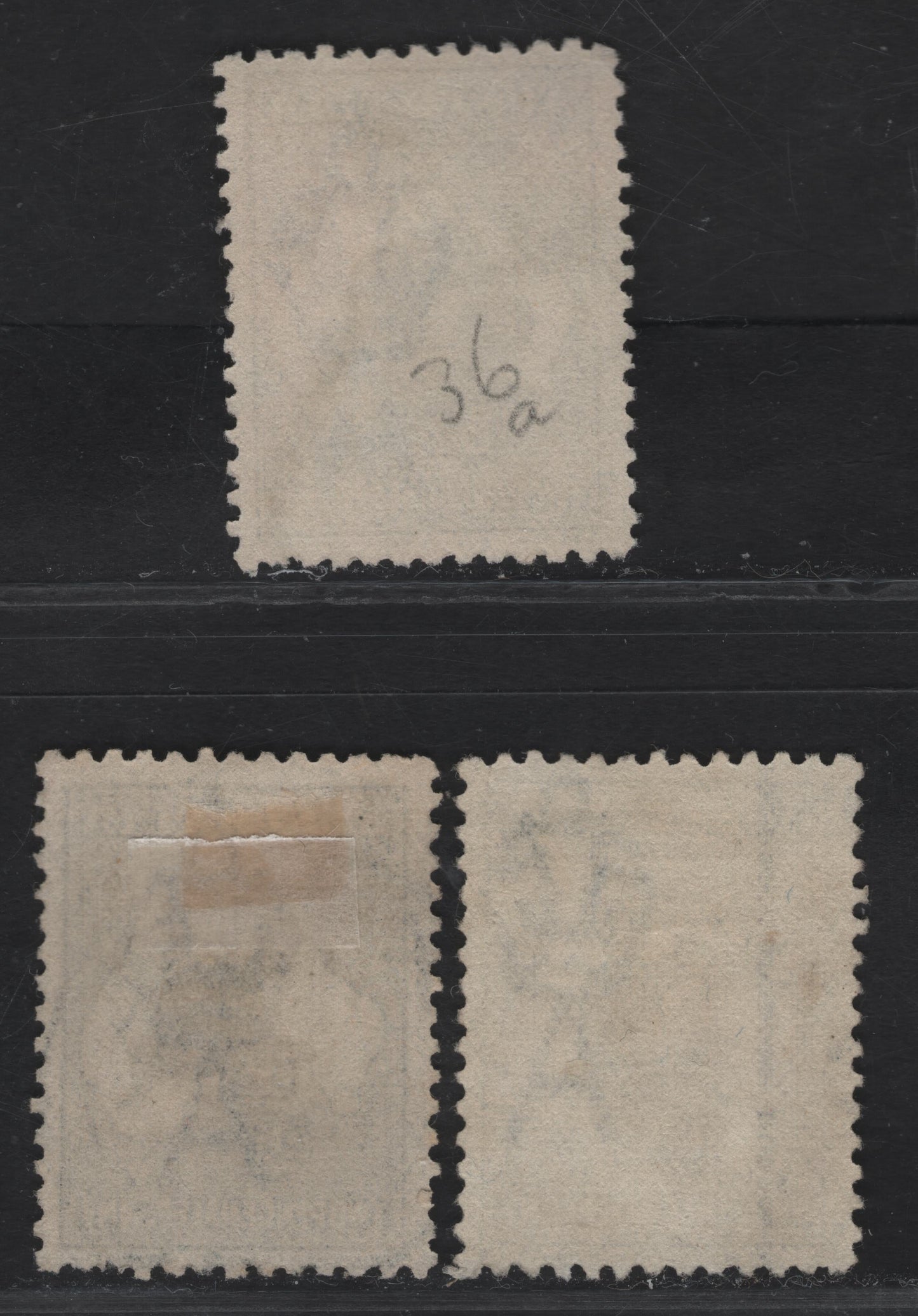Lot 157 Australia SG#36-36b 2.5d Deep Blue, Deep Indigo & Indigo Kangaroo & Map, 1915-1927 Kangaroo & Map 3rd Issue, 3 Very Fine Used Singles, 3rd Wmk