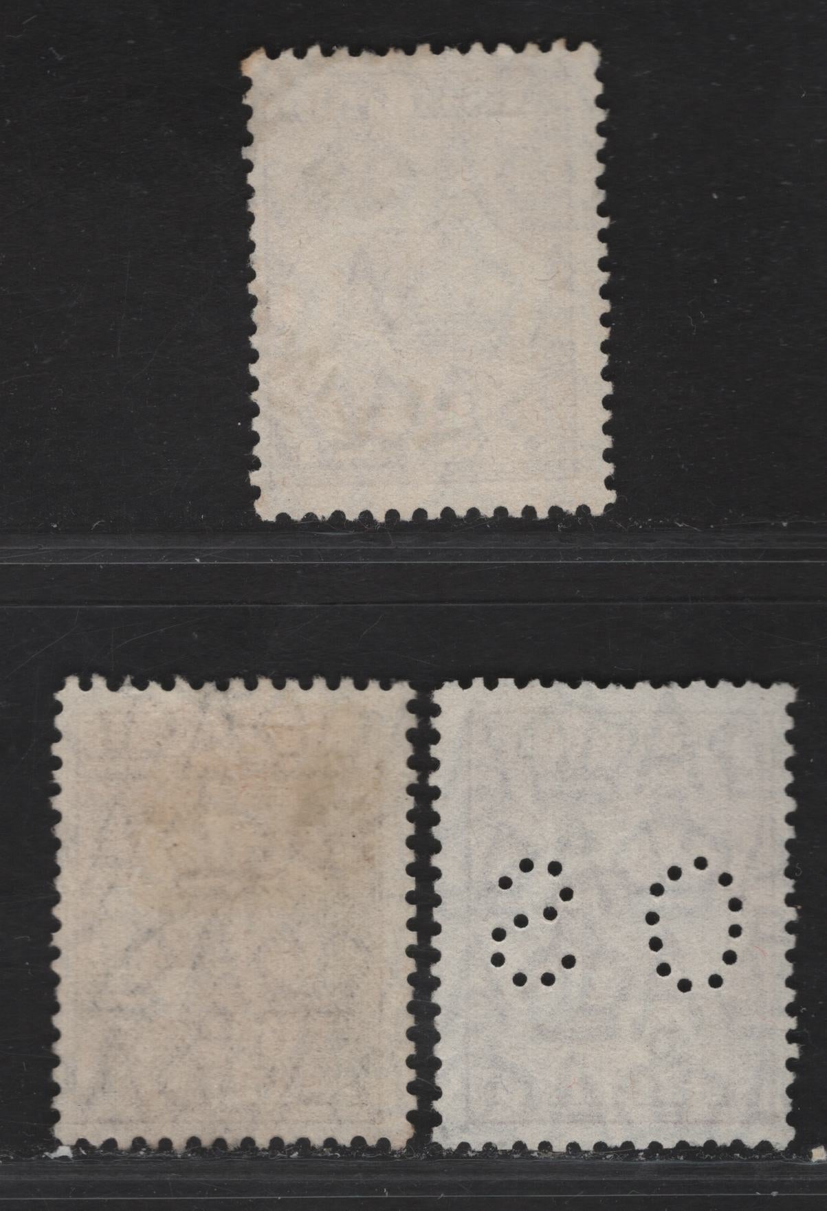 Lot 180 (C) Australia SG#107, O114 6d Chestnut Kangaroo & Map, 1929-1930 Kangaroo & Map Issue, 3 Fine Used Singles, Two Shades of The Regular Stamp, One Perforated OS, Small Multiple Wmk.