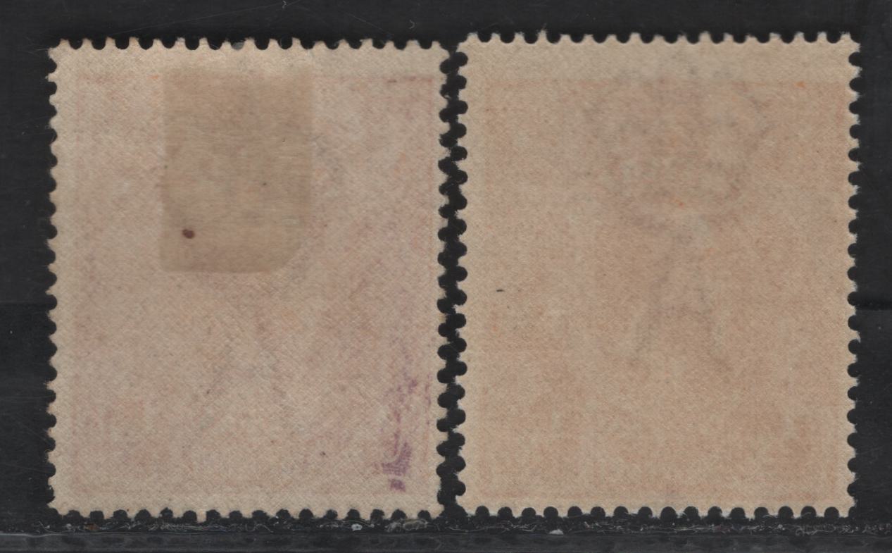 Lot 198 Australia SG#56 1/2d Orange King George V, 1918-1923 KGV Heads Issue, 2 FOG Singles, Two Shades, Single Crown Wmk