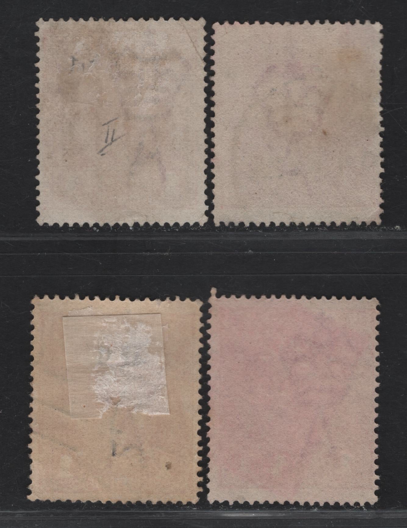 Lot 205 Australia SG#21d 1d Carmine - Rose Red King George V, 1914-1920 KGV Heads Issue, 4 Fine Used Singles, Rose Red Is Die 2, Perf 14.25x14, Single Crown Wmk.