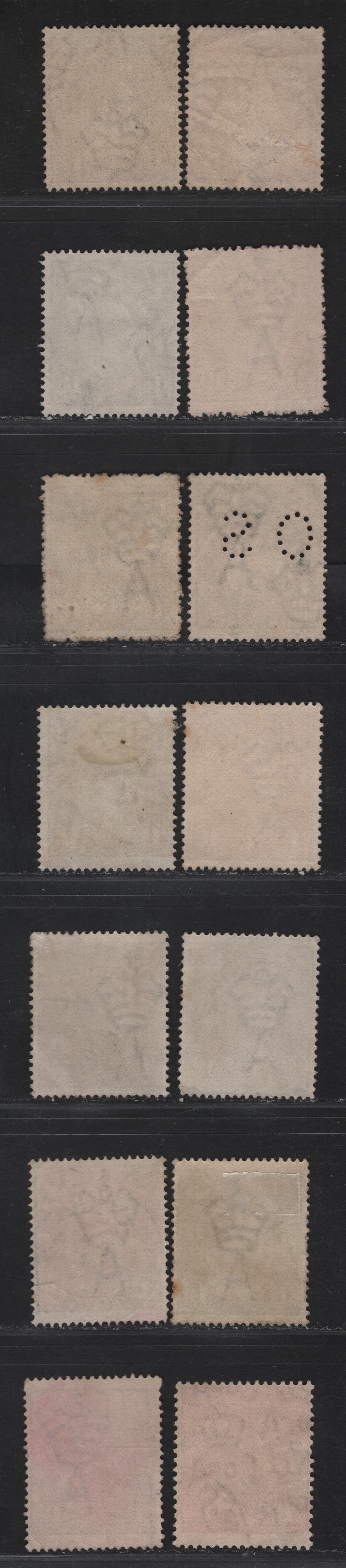 Lot 224 Australia SG#O64, 52-53, 52a, 58-59a, 60, 126 1.5d Black Brown - Chocolate King George V, 1918-1936 KGV Heads Issues, 14 Fine/Very Fine Used Singles, Complete Run of All Wmks & Listed Shades