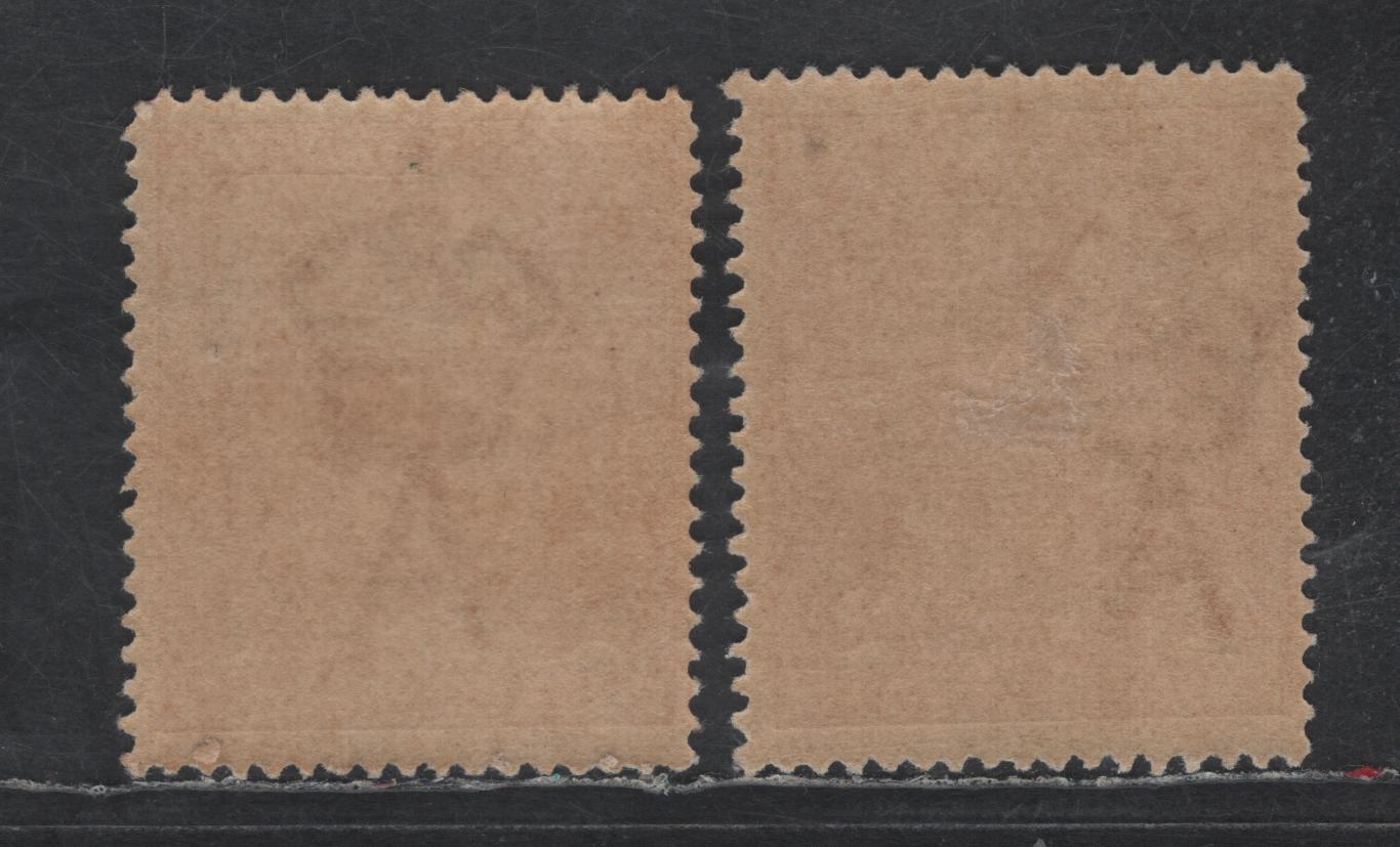 Lot 237 Australia SG#62a 2d Dull Orange King George V, 1918-1923 KGV Heads Issue, 2 FOG Singles, Two Slightly Different Shades, Single Crown Wmk