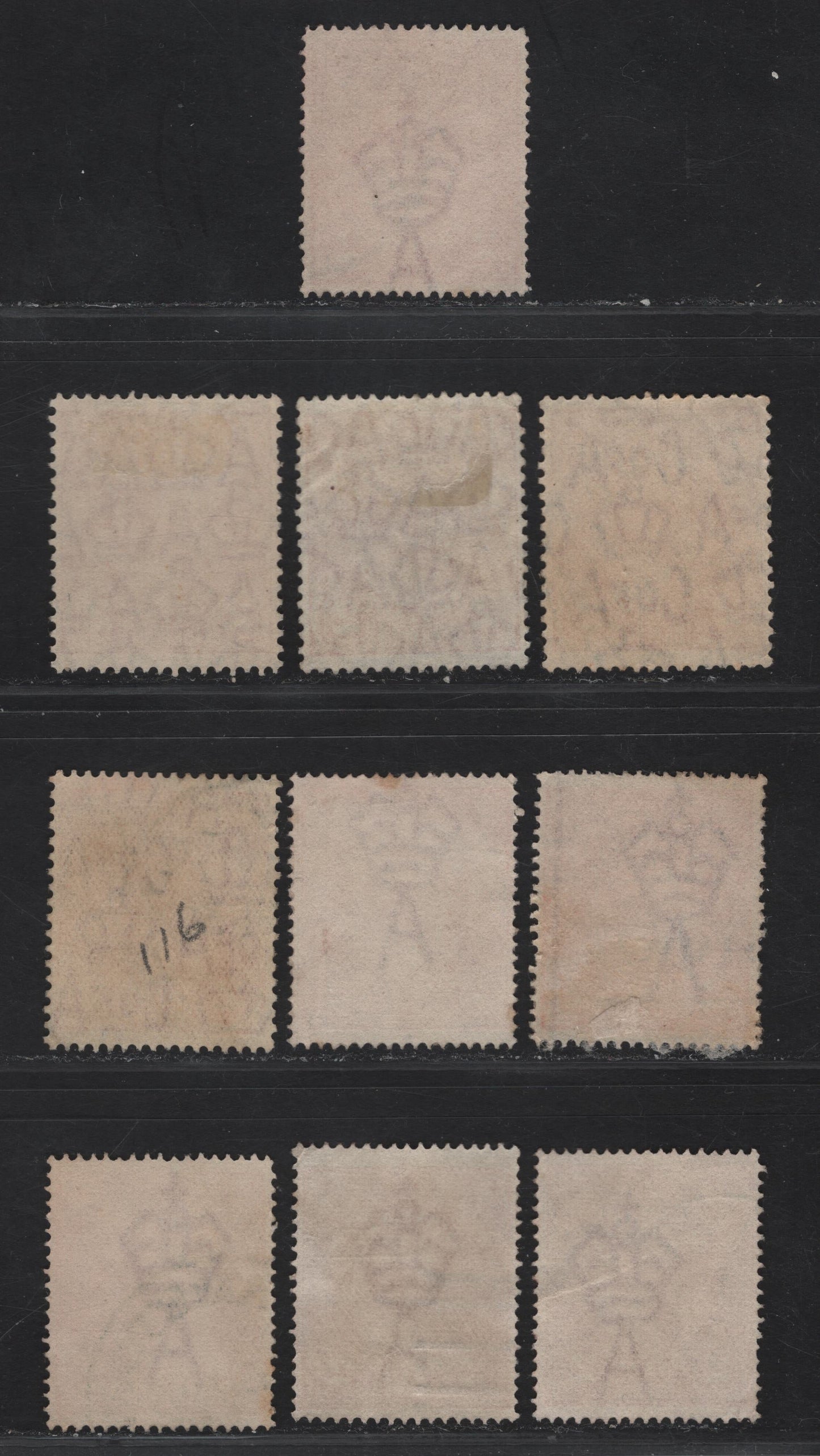 Australia SG#63-a, 99a, 127 2d Scarlet - Golden Scarlet King George V, 1918-1936 KGV Heads Issues, 10 Fine/Very Fine Used Singles, Compelte Selection of All Watermarks, Small Multiple Wmkbeing Die 3, Several Shades.