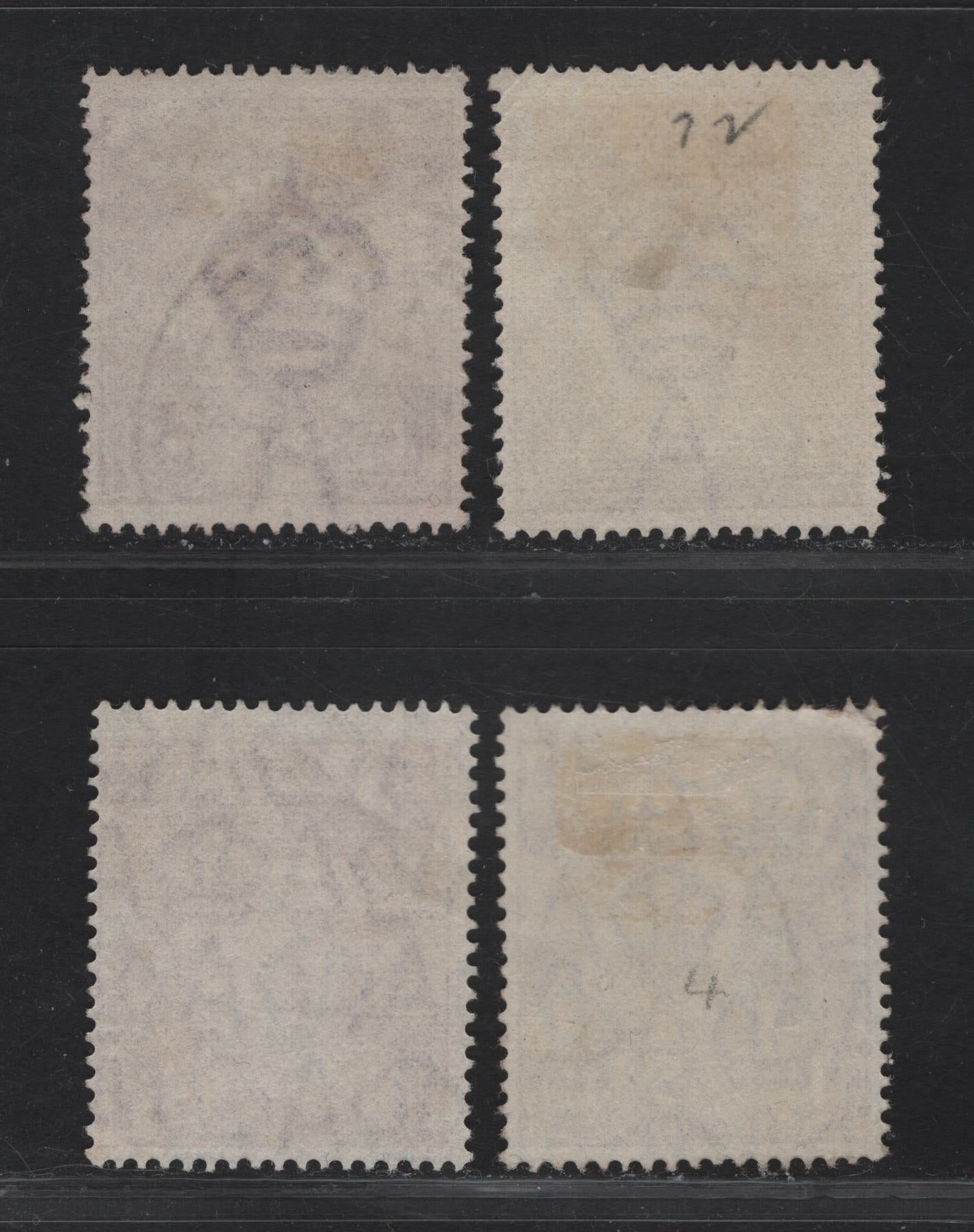 Lot 252 (C) Australia SG#81, 92 4.5d Violet King George V, 1924-1930 KGV Heads Issues, 4 Fine/Very Fine Used Singles, Selection of Both Watermarks & An Extra Shade Of The Perf 14 Small Multiple Wmk