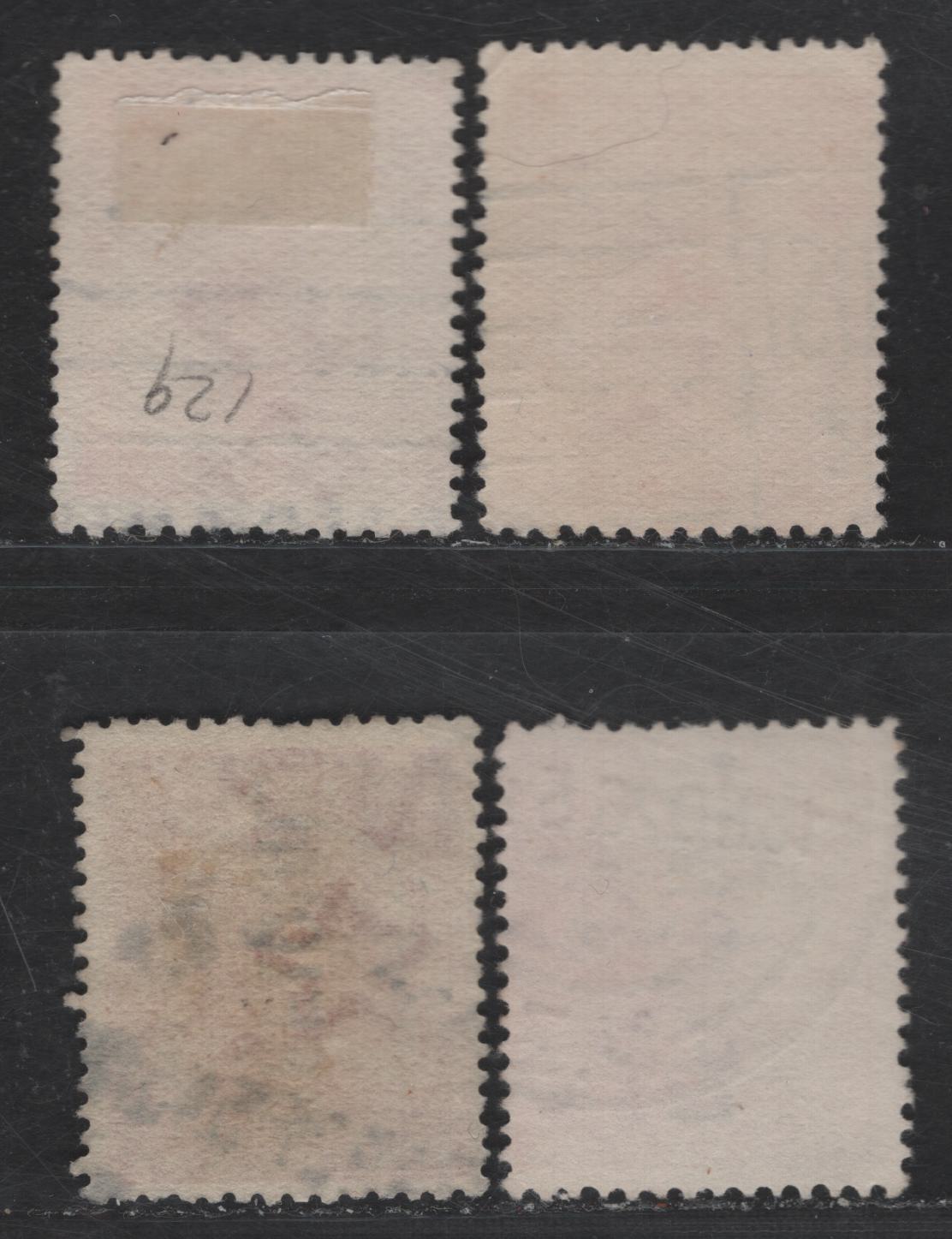 Lot 28 New Zealand SG#386, 406, O78-O79 1d Carmine Woman Standing, 1908-1926 Pictorial Issues, 4 Fine Used Singles, De la Rue & Jones Papers, Official Overprints