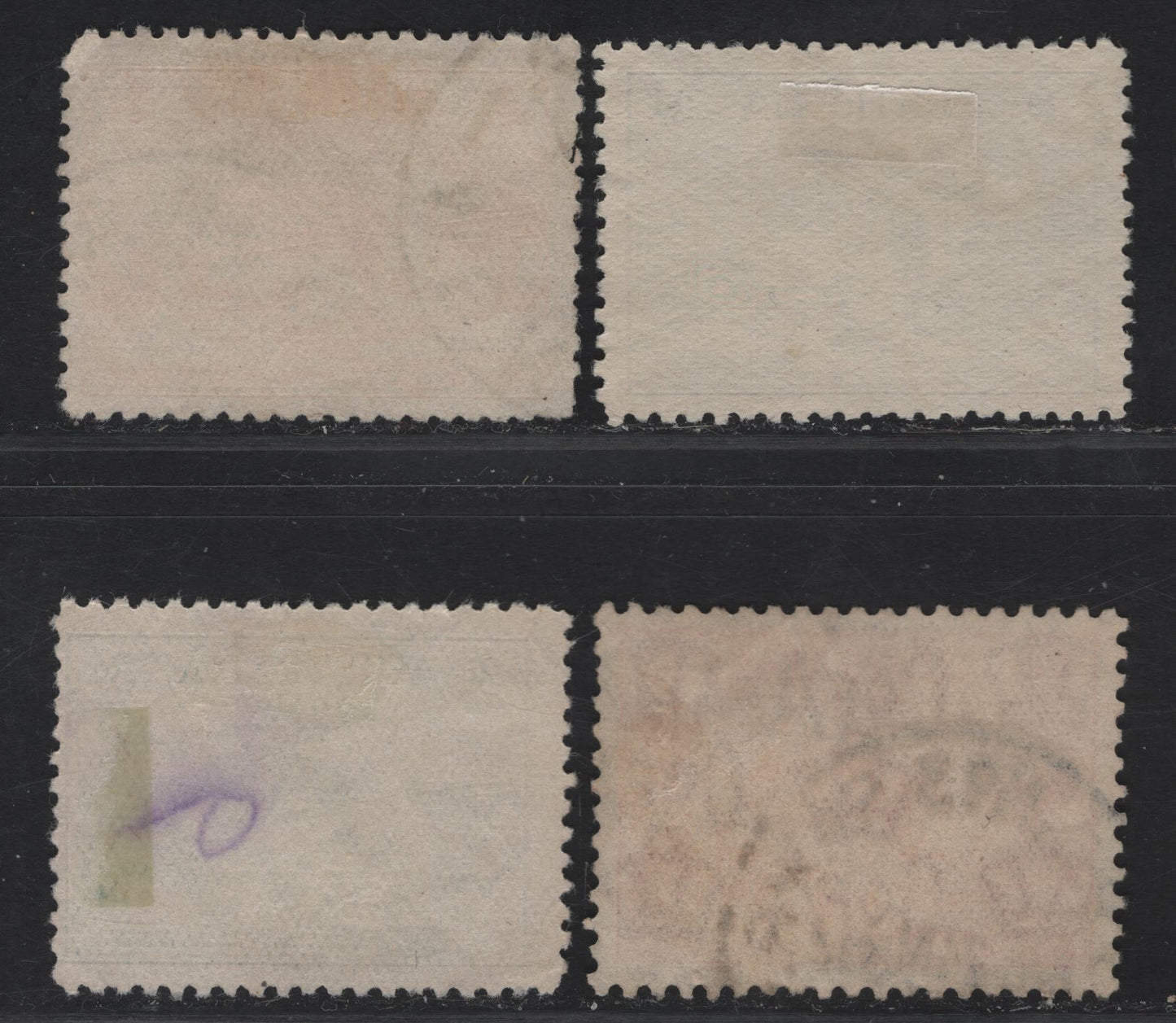 Lot 290 (C) Australia SG#141-142, 144 2d - 3d Scarlet - Blue Sydney Harbor Bridge, 1932 Opening Sydney Harbor Bridge Issue, 2 Fine/Very Fine Used Singles, Engraved & Typographed Stamps, Two Shades Of 3d, One On Vertical Wove & One On Horizontal Wove.