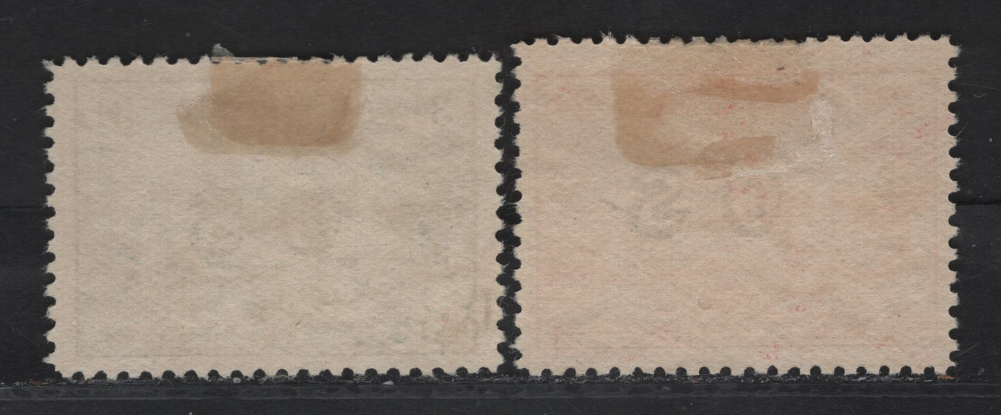 Lot 291 Australia SG#O134-O135 2d - 3d Scarlet - Blue Sydney Harbor Bridge, 1932 Opening Sydney Harbor Bridge Issue, 2 Very Fine Used Singles, Overprinted OS