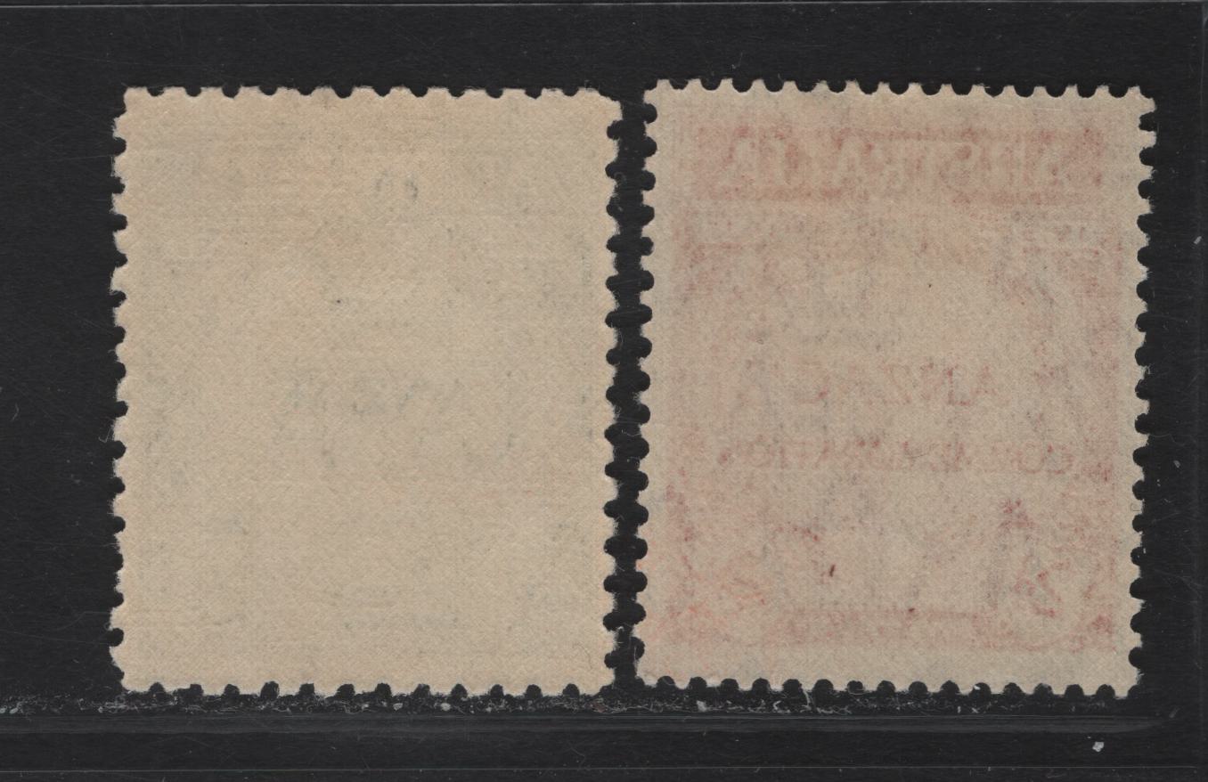 Lot 305 Australia SG#154-155 2d - 1/- Scarlet - Black Cenotaph - Whitehall, 1935 20th Anniv of Gallipoli Landing Issue, 2 F/VFOG Singles