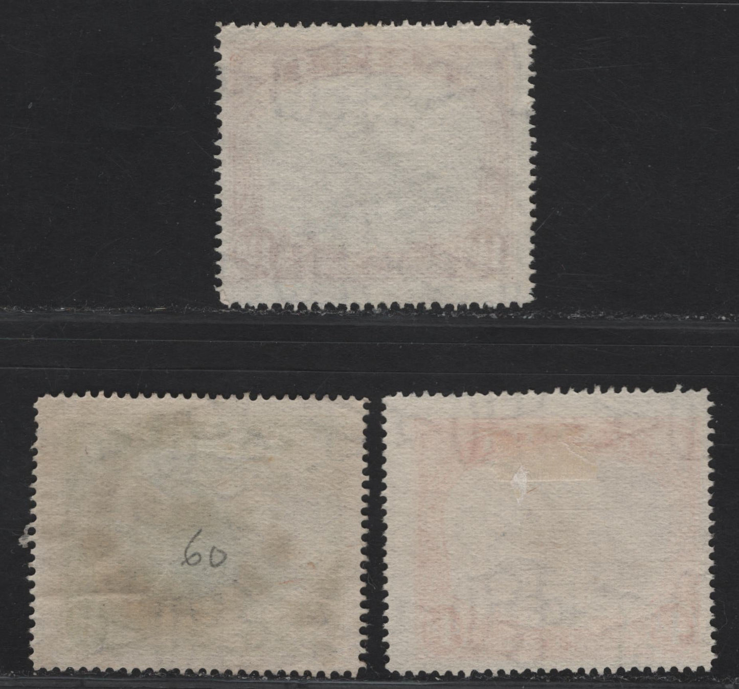 Lot 316 (C) Papua SG#93aw, 95awm 99aw 1/2d - 4d Myrtle & Apple Green - Brown & Orange Lakatoi, 1916-1931 Lakatoi Definitives, 3 Fine Used Singles, Crown Over A Wmk Sideways Inverted