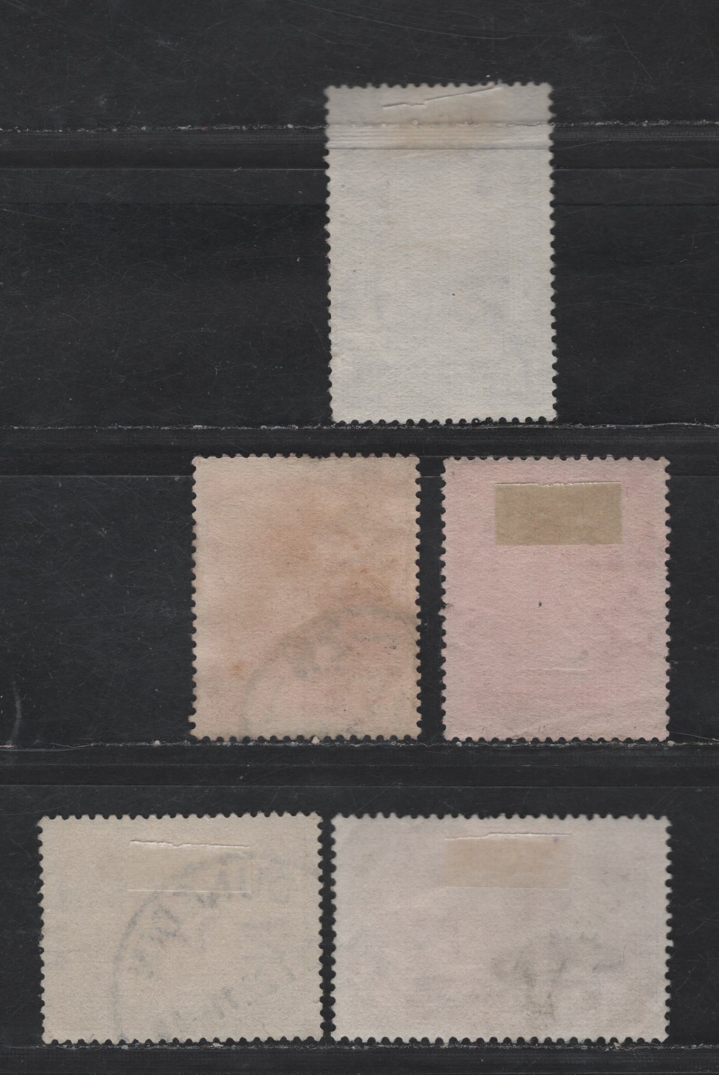 Lot 47 (C) New Zealand SG#454-a, 455-457 1d - 6d Carmine Red- Violet Peace & Lion - King George V, 1920 Victory Issue, 5 Fine/Very Fine Used Singles