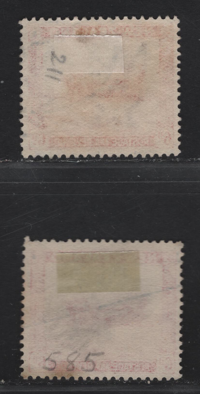 Lot 89 (C) New Zealand SG#564 6d Scarlet Harvesting, 1935-1936 Pictorial Issue, 2 Very Fine Used Singles, Single Crown Wmk, Two Shades