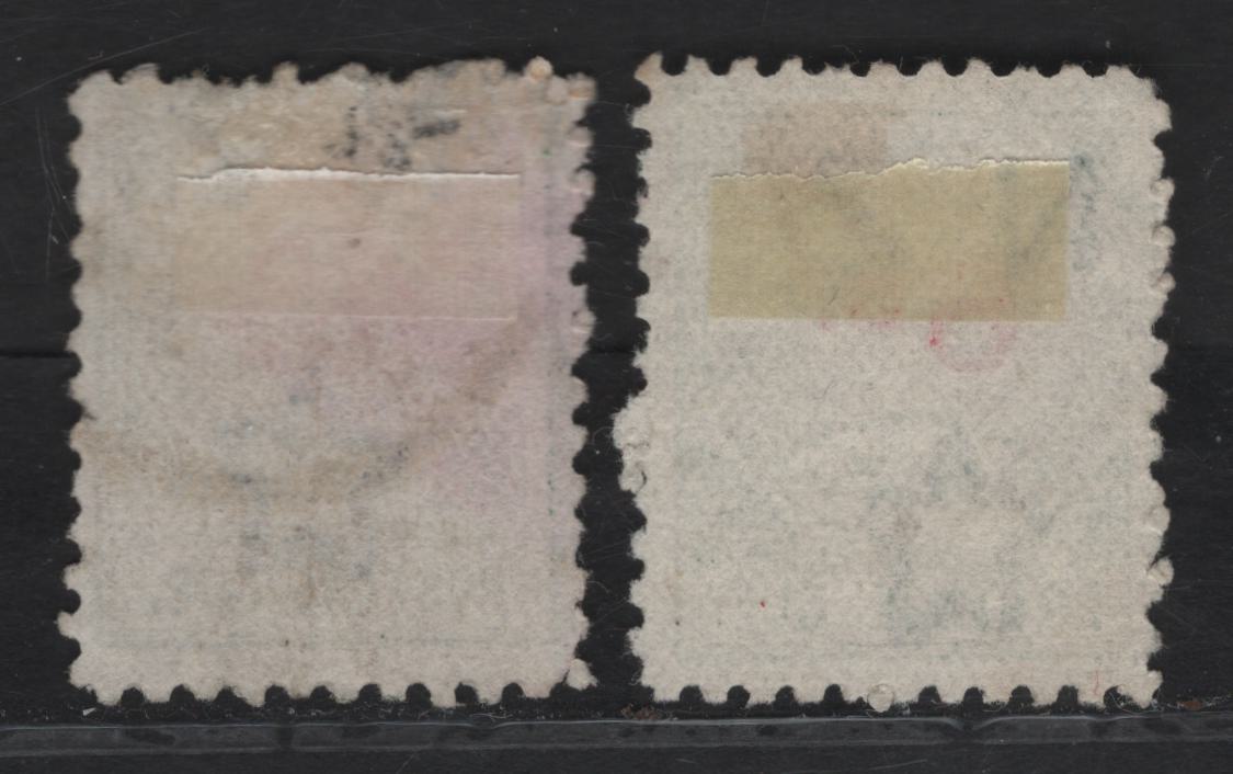 Lot 99 (C) New Zealand SG#D7, D16 6d - 4d Vermillion & Green Numeral, 1899 Postage Dues, 2 Very Good Used Singles, Small 'D', 15 & 17 Dots Over NZ