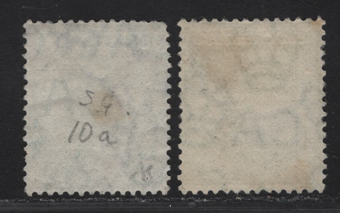 Lot 120 Nigeria SG#8 1/- Deep Gray & Black - Gray Black & Black King George V, 1914-1929 KGV Imperium Keyplate Issue, Wmk Multiple Crown CA, 2 Very Fine Used Singles, Blue Green Paper With White Back