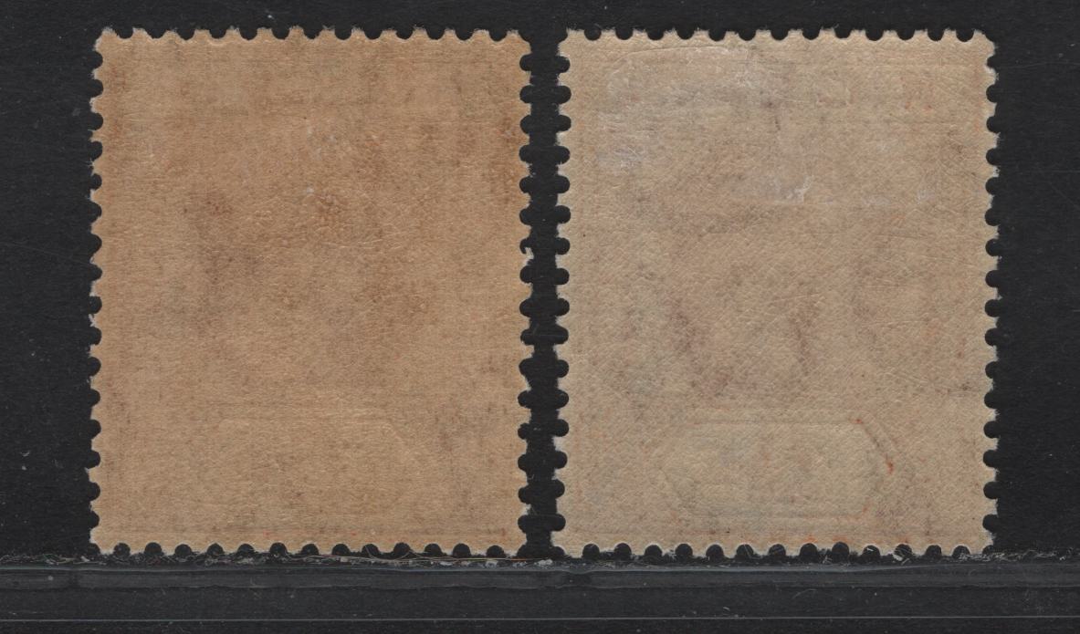 Nigeria SG#17 1.5d Light Brownish Orange - Deep Brownish Orange King George V, 1921-1932 KGV Imperium Keyplate Issue, Wmk Multiple Script CA, 2 VFOG Singles