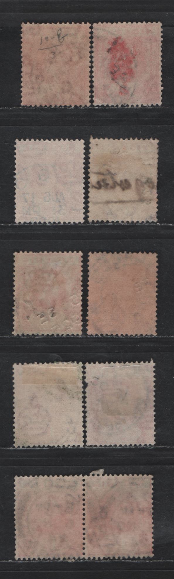 Lot 164 Nigeria SG#16 1d Pale Rose Red - Deep Red King George V, 1921-1932 KGV Imperium Keyplate Issue, Wmk Multiple Script CA, 7 Fine/Very Fine Used Singles, Die 1, Cancels, Which Are Mostly Less Common Towns & Villages
