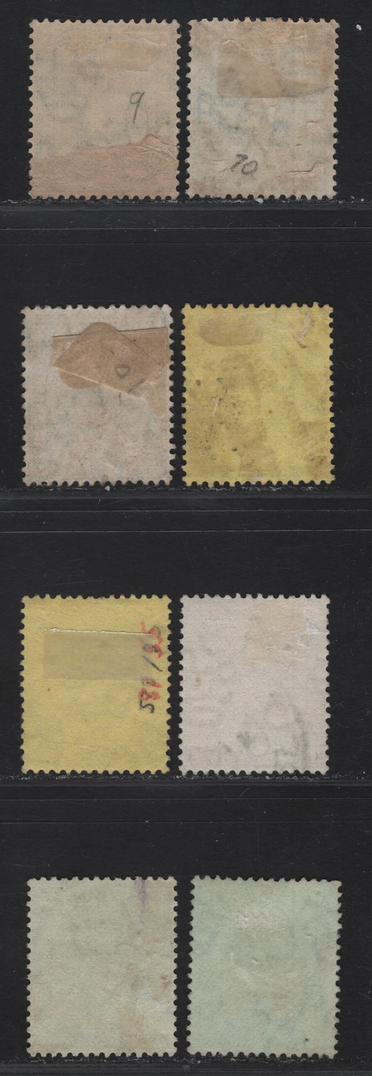 Lot 20 Gold Coast #71, 77, 78, 79c 1/2d Green - 1/- Grey Black & Black On Blue Green With Pale Olive Back, 1913-1921 King George V Imperium Keyplate Issue, Wmk Multiple Crown CA, 8 Very Fine Used Singles