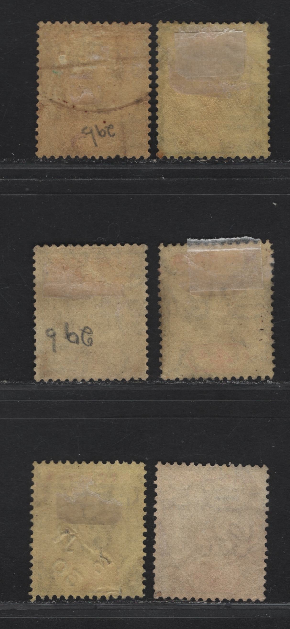 Lot 212 Nigeria SG#24-a 4d Gray & Red King George V, 1921-1932 KGV Imperium Keyplate Issue, Wmk Multiple Script CA, 6 Very Fine Used Singles, Various Shades, Papers & Dies