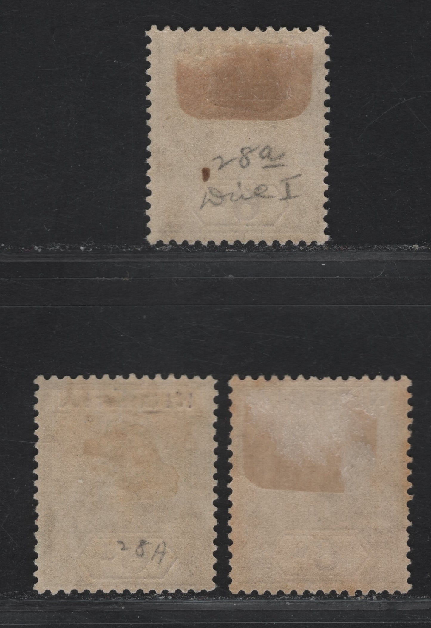 Lot 216 Nigeria SG#25 6d Deep Bright Purple & Pale Dull Purple - Deep Bright Purple & Deep Dull Brownish Purple King George V, 1921-1932 KGV Imperium Keyplate Issue, Wmk Multiple Script CA, 2 F/VFOG Singles, Die 1