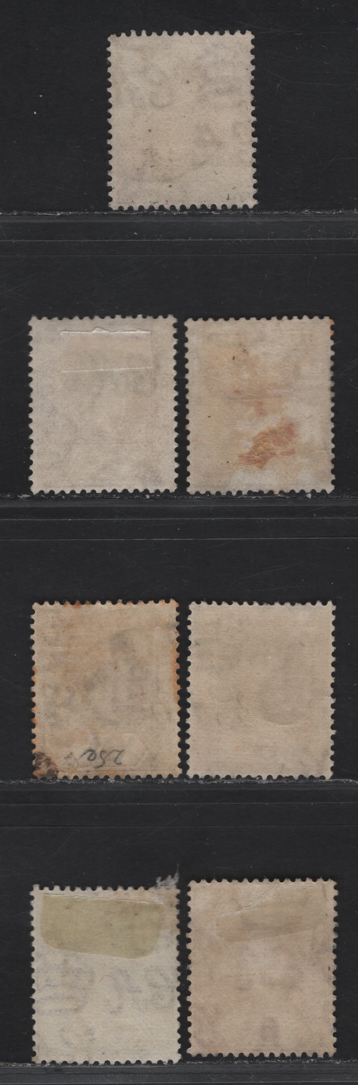 Lot 220 Nigeria SG#25a 6d Dull Purple & Pale Milky Purple - Purple & pale Reddish Purple King George V, 1921-1932 KGV Imperium Keyplate Issue, Wmk Multiple Script CA, 7 Fine/Very Fine Used Singles, Various Shades , All Die 2