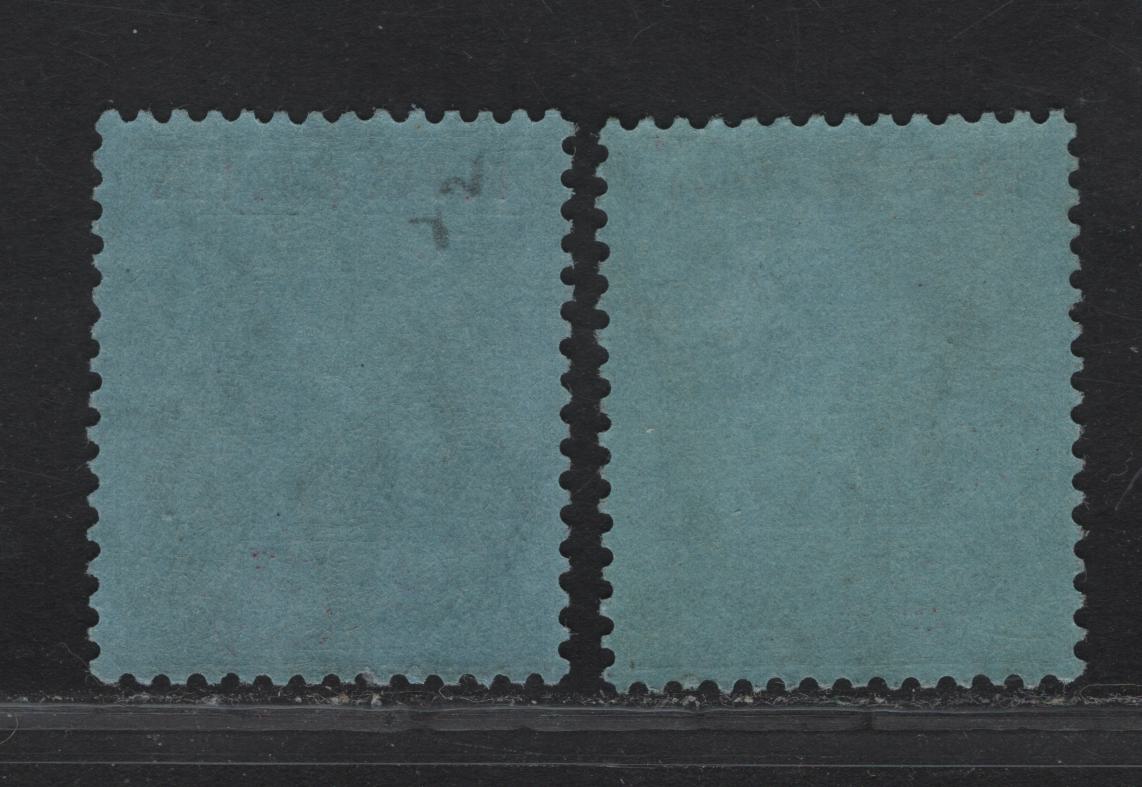 Lot 227 Nigeria SG#27 2/6 Deep Gray & Carmine Red - Deep Gray & Red King George V, 1921-1932 KGV Imperium Keyplate Issue, Wmk Multiple Script CA, 2 F/VFNH Singles Die 2, Gray Blue & Blue Gray Papers,