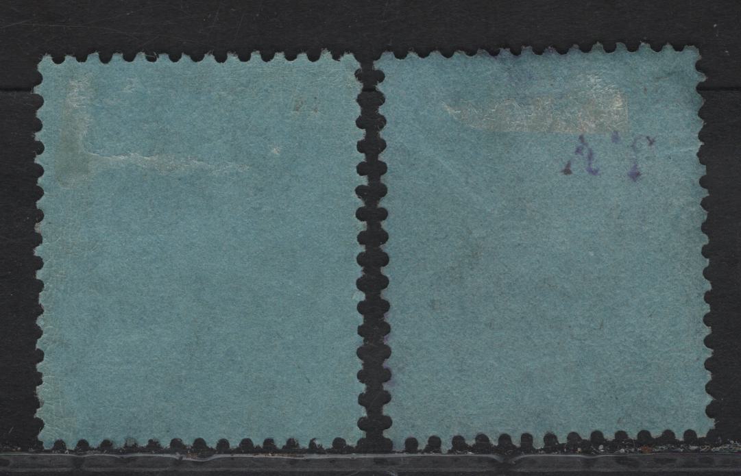 Lot 231 Nigeria SG#27 2/6 Deep Gray & Carmine - Deep Brownish Gray & Red King George V, 1921-1932 KGV Imperium Keyplate Issue, Wmk Multiple Script CA, 2 Very Fine Used Singles, Gray Blue Paper, Die 2