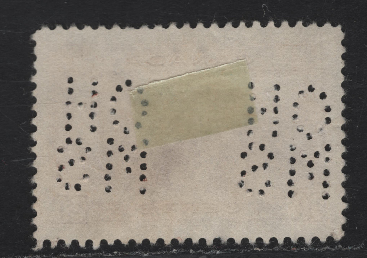 Lot 312 Canada #O8-243 20c Red Brown Fort Garry Gate, 1938 Pictorial Issue, A VF Used Single 5-Hole OHMS Perfin From Pos.A, But Most Likely Fake