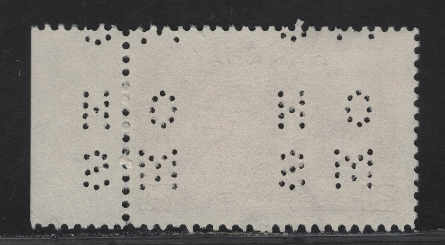 Lot 313 Canada #O9-243 20c Red Brown Fort Garry Gate, 1938 Pictorial Issue, A Fine Used Single 4 Hole OHMS Perfins, Pos. 1 On Paper Types CBN-P, Perf 12