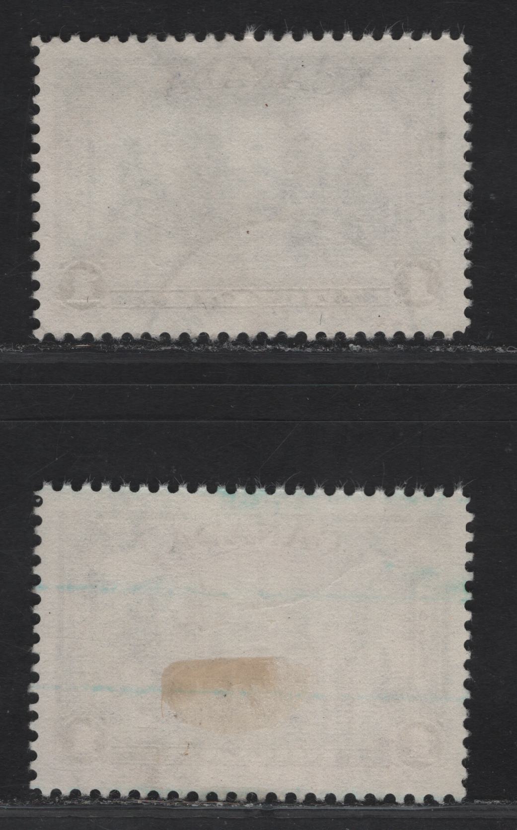 Lot 336 (C) Canada #245 $1 Deep Reddish Violet & Dull Violet Chateau De Ramezay, 1938 Pictorial Issue, 2 Very Fine Used Singles 1938 Printings On Paper Type CBN-L, Perfs 12.1x11.9 & 11.9