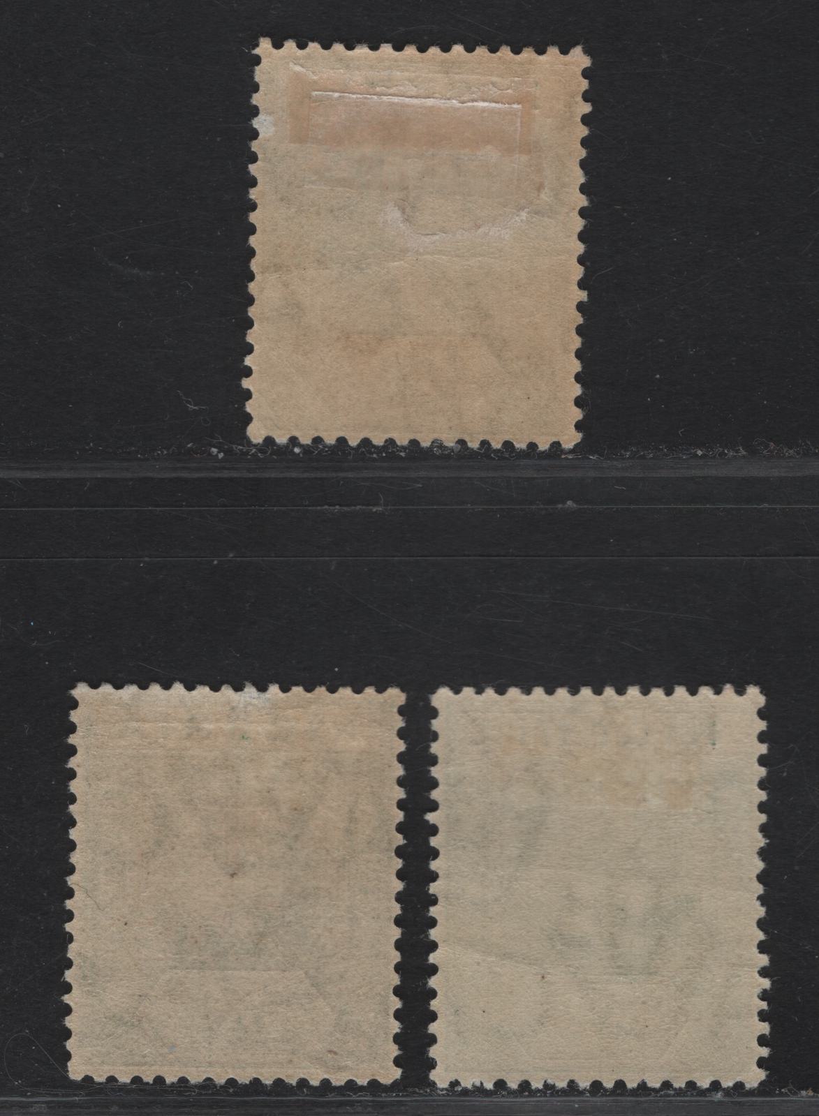 Lot 39 Nigeria SG#1 1/2d Deep Green, Green & Pale Green King George V, 1914-1929 KGV Imperium Keyplate Issue, Wmk Multiple Crown CA, 3 VFOG Singles, 3 Different Printings